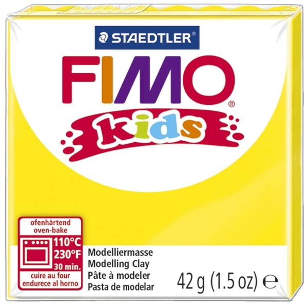 STAEDTLER Modelliermasse Fimo gelb 8030-1 Kids 42g