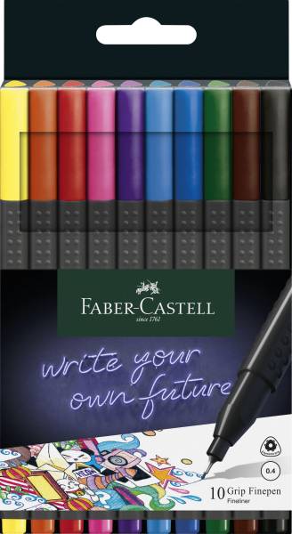 FABER CASTELL Fineliner Finepen Grip 10St 151610