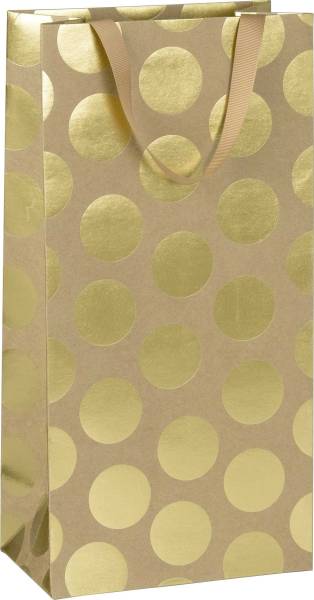 STEWO Flaschentragetasche Yoko natur/gold 2fach 2547 6462 80 36x18x10,5cm