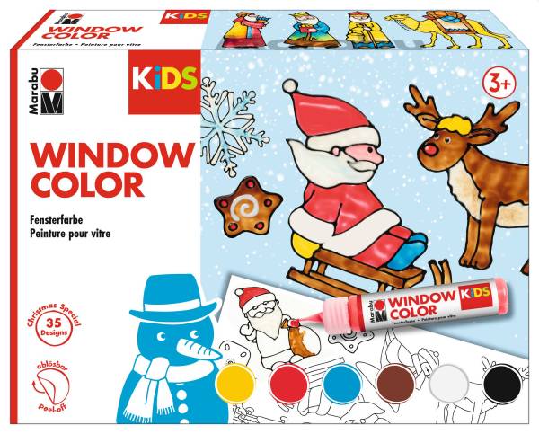 MARABU Window Color Set 6tlg. KiDS 03060 000 00003 Christmas