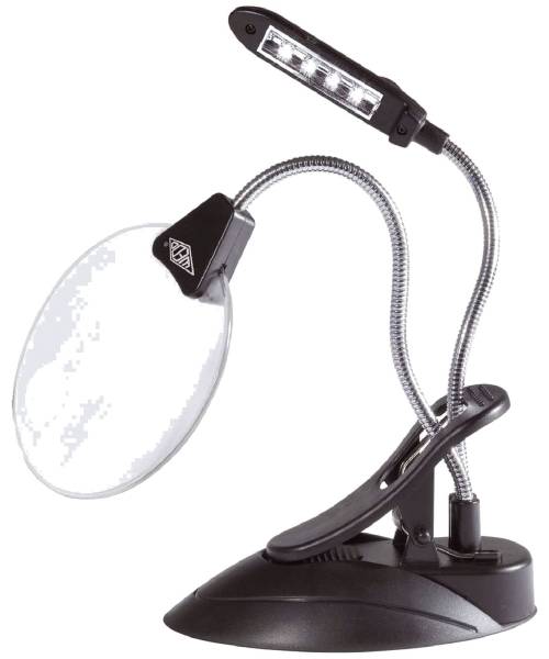 WEDO Lupenlampe mit LED schwarz 271 75201 12,5 cm