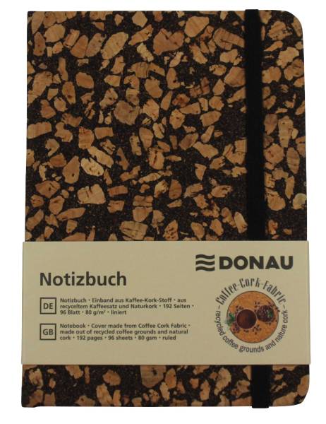 DONAU Notizbuch A6 Kaffee-Kork-Stoff 1350108-02
