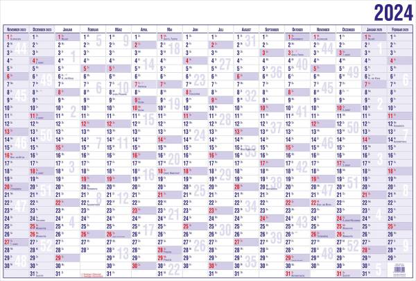 GÜSS Wandkalender A3 Versandrohr 1J 1S 19000V 42x30cm 16 Mon.