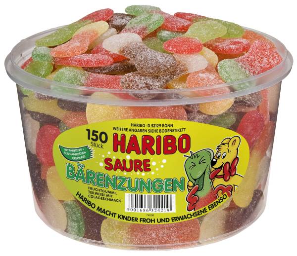 HARIBO Fruchtgummi Saure Bärenzungen 150 ST 1264671001