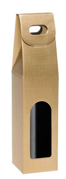 Weihn.Flaschentragetasche gold K 216-599/1 für 1 Flasche