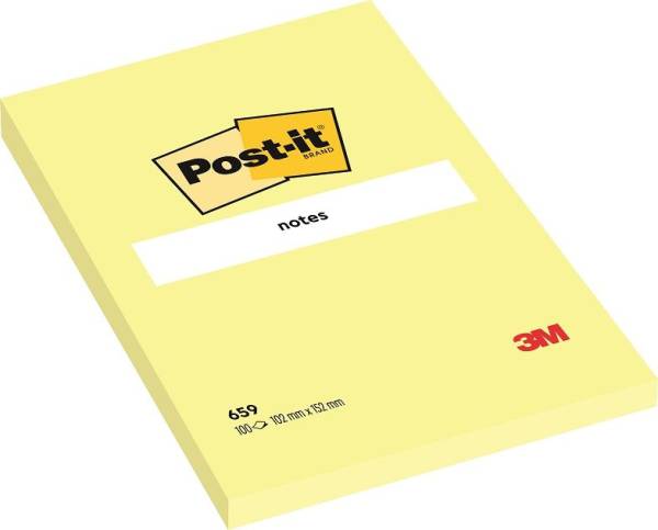 POST-IT Haftnotizblock 102x152mm gelb 659