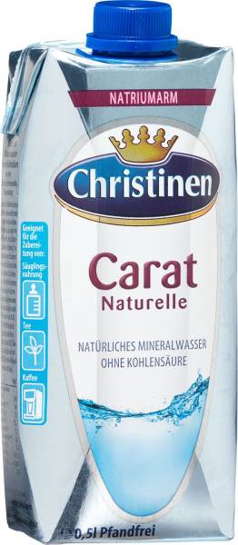 CHRISTINEN Mineralwasser Carat Naturelle 24x0,5L 2300 / 3626803006