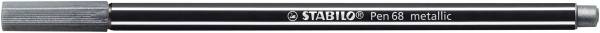 STABILO Fasermaler Pen 68 metallic silber 68/805