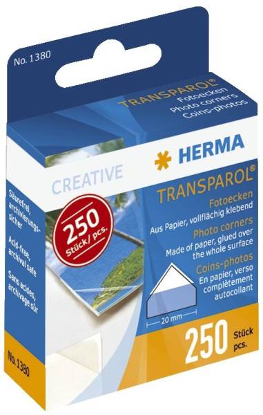 HERMA Fotoecken Transparol 250 Stück 1380 weiß/glasklar