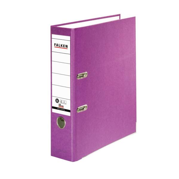 FALKEN Ordner Papier A4 8cm violett 11285251 Recycolor