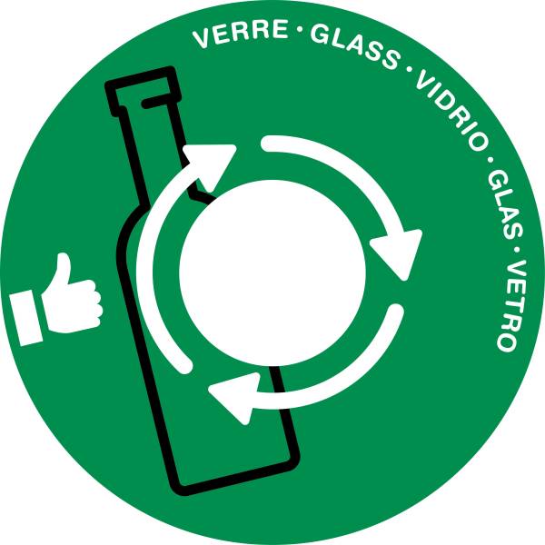 CEP Papierkorb Deckel Glas grün 1009330031 Maxi 133R