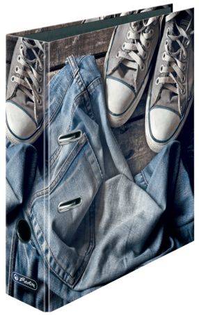 HERLITZ Ordner maX.file A4/8cm Jeans Shoes 50030965