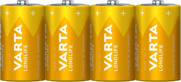 VARTA Batterie LONGLIFE Mono D 04120101304 Pg4St 1.5V