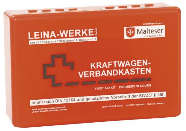 LEINA-WERKE KFZ-Verbandkasten Standard rot 10005