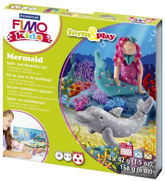 STAEDTLER Modellierset Fimo Kids Mermaid 803412LY Form&Play