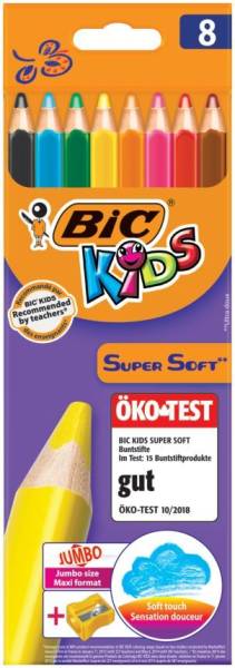 BIC Farbstifte 8ST sortiert KIDS Super Soft 8959211/212