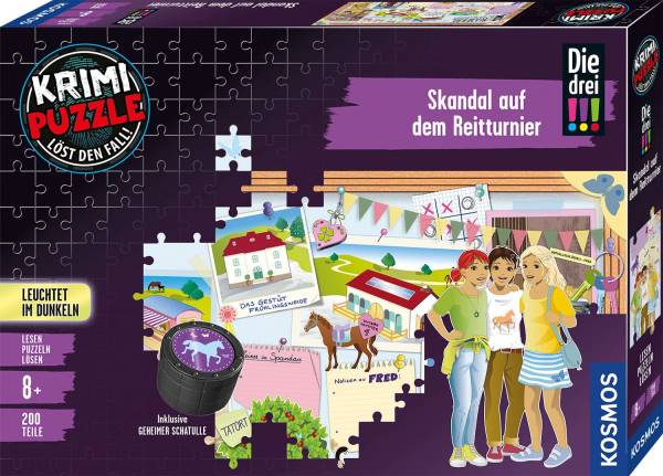 KOSMOS Krimi-Puzzle Die 3 !!! Reitturnier 680725 200 Teile