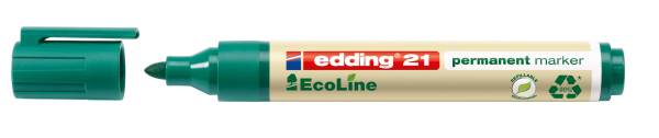 EDDING Permanentmarker 21 EcoLine 1,5-3mm grün 21004 Rundspitze nachfüllbar