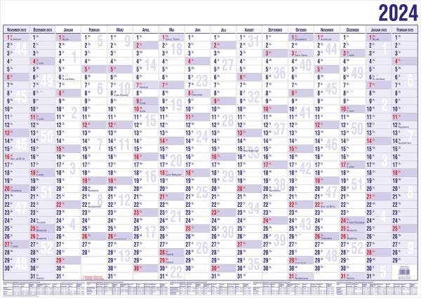 GÜSS Wandkalender Versandrohr 1J 1S 18000V 60x40cm 16 Mon.