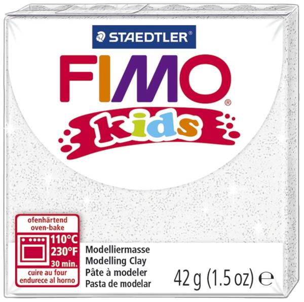 STAEDTLER Modelliermasse Fimo weiß Glitt 8030-052 Kids 42g