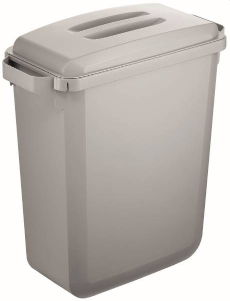 DURABLE Abfallsammler+Deckel PP im SET 60 L grau VEH2022050 DURABIN ECO