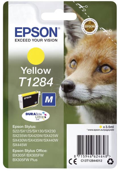 EPSON Inkjetpatrone T1284 yellow C13T12844012 3,5ml