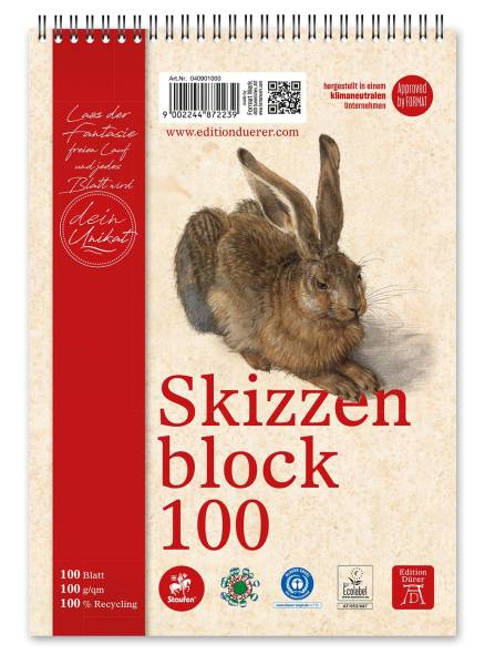 Edition DÜRER Skizzenblock A5 100BL weiß 040901000 100g