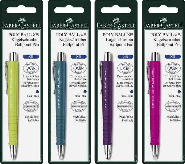 FABER CASTELL Kugelschreiber PolyBall XB sortiert 241195