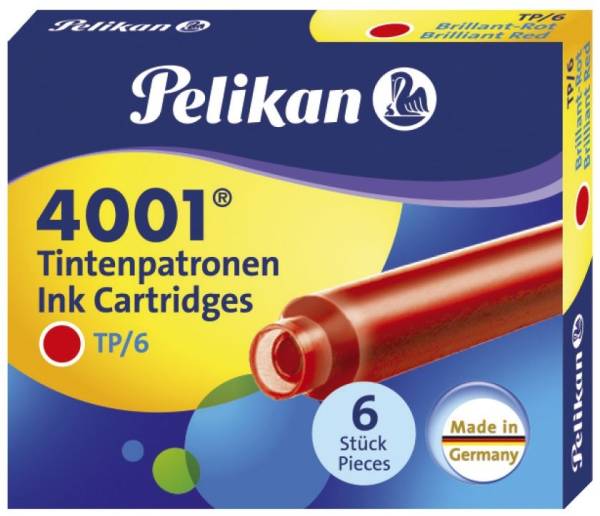 PELIKAN Tintenpatrone 4001 brillantrot 400142567 301192 4001 TP/6