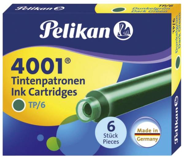 PELIKAN Tintenpatrone 4001 dunkelgrün 400142563 300087 4001 TP/6