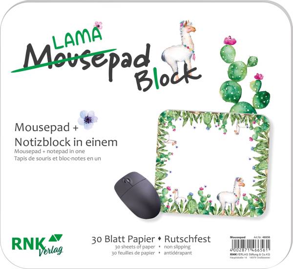RNK Mousepad-Block Lama 30BL 46656 240x220mm