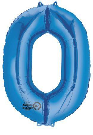 Folienballon Zahl 0 blau MSCAN 2827001 / 9907274 86cm