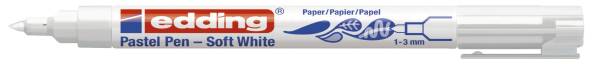 EDDING Faserschreiber 1-3mm weiß 4-1500049 Soft Pastel Pen
