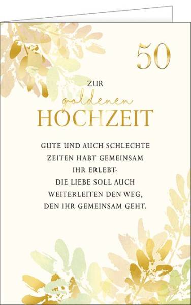 Goldhochzeitskarte 2-1264 Bild