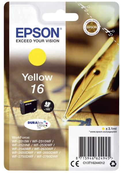 EPSON Inkjetpatrone Nr. 16 yellow C13T16244012 3,1ml