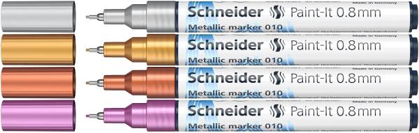 SCHNEIDER Metallmarker 4ST 0,8mm sortiert ML01011501