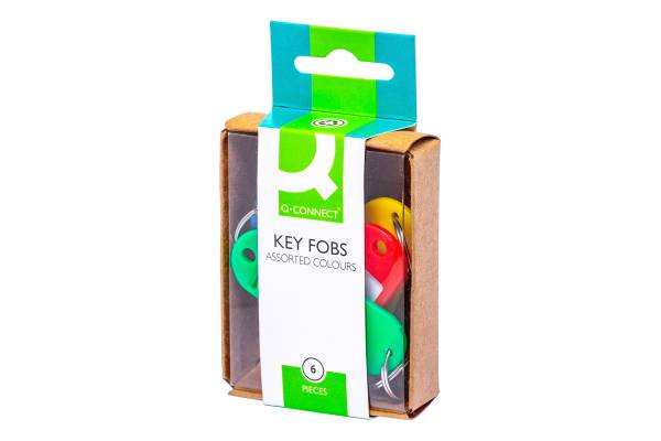 Q-CONNECT Schlüsselanhänger sortiert 4 Farben KF02036 6ST