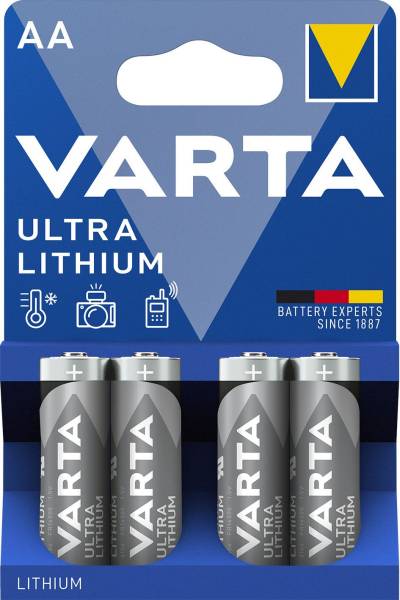 VARTA Batterie AA 4ST 6106 301 404 Lithium