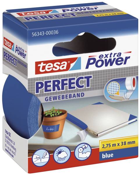 TESA Gewebeband 38mmx2,75m blau 56343-00036-04