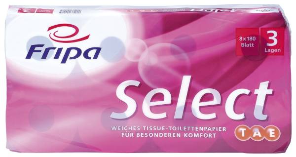 FRIPA Toilettenpapier 3-lag. 8RL weiß TAE 1030807 Select