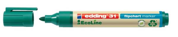 EDDING Flipchartmarker 31 Eco Line 1,5-3mm grün 31-004 nachfüllbar Rundspitze