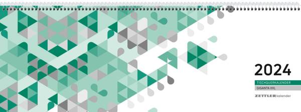 ZETTLER Pultkalender 42,2x14,8cm 1W 2S 660042/126-0013 quer Spiralbind