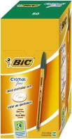 BIC Kugelschreiber Cristal F grün 872729 gelber Schaft