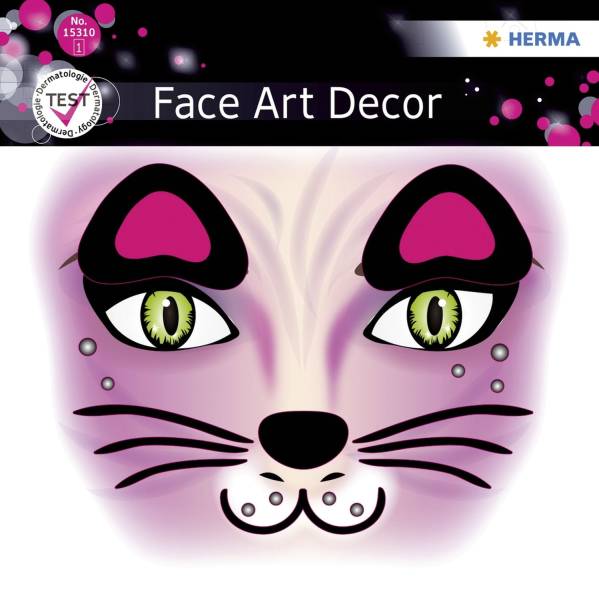 HERMA Sticker Face Art Pink Cat 15310