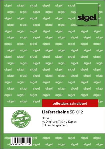 SIGEL Lieferscheinbuch SD A5 SD012 3x40BL