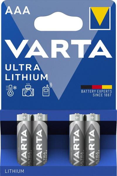 VARTA Batterie AAA 4ST 6103 301 404 Lithium