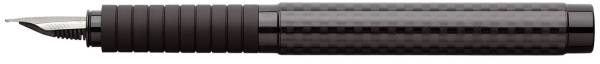 FABER CASTELL Füller B Carbon schwarz 148823 Basic Bl.
