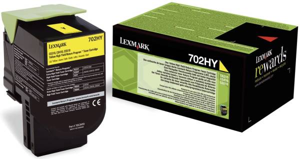 LEXMARK Lasertoner 702HY yellow 70C2HY0 Return HY