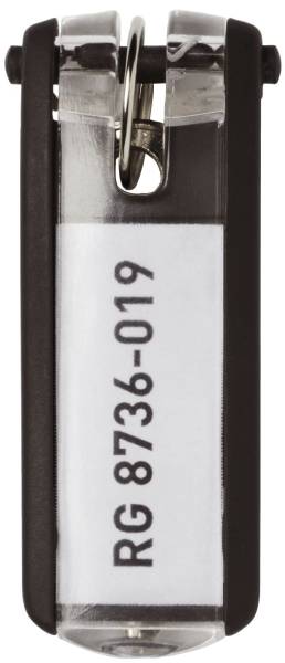 DURABLE Schlüsselanhänger schwarz 1957 01 6ST KEY CLIP