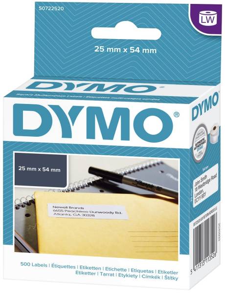 DYMO Etikett 25x54mm weiß S0722520 11352 500ST